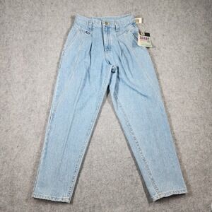 Vintage Lee Jeans Womens 12 Pet High Rise Pleated Tapered Baggy Denim NWT